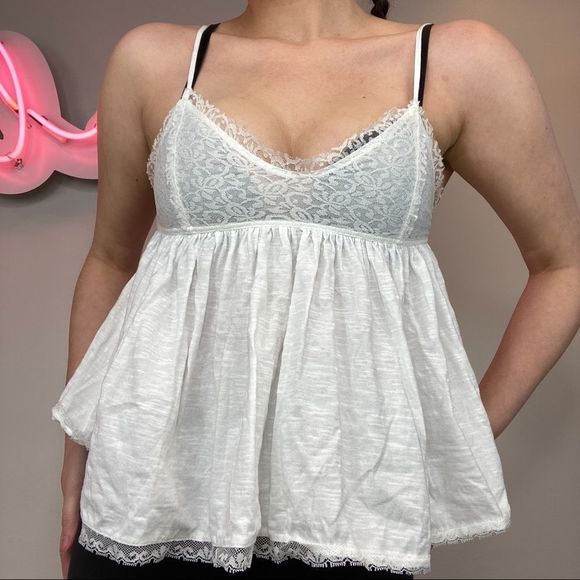 Babydoll Lace Tank Top - Picture 1 of 4